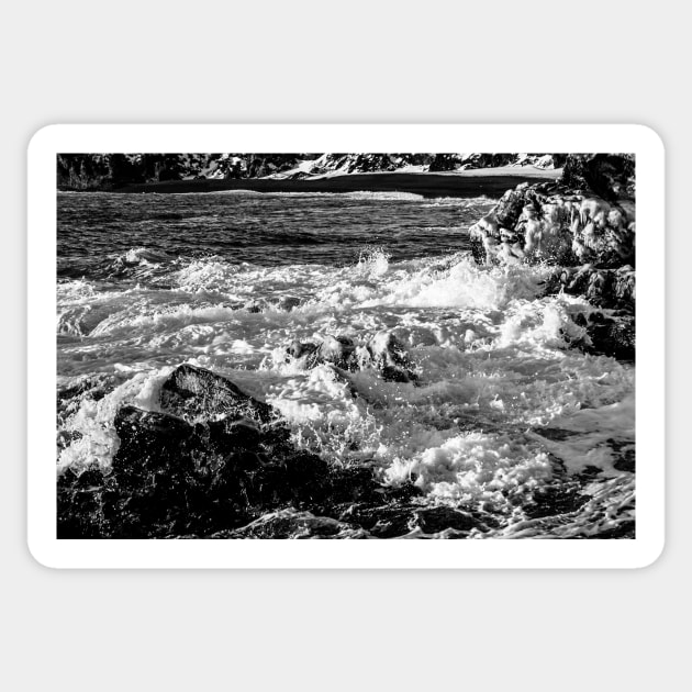 Sea Texture B&W Sticker by Kate-P-